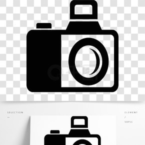 Photocamera图标Photocamera网站的矢量图标的简单图解Photocamera图标，简单的黑色风格