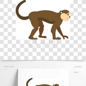 猴子尾巴矢量图图片