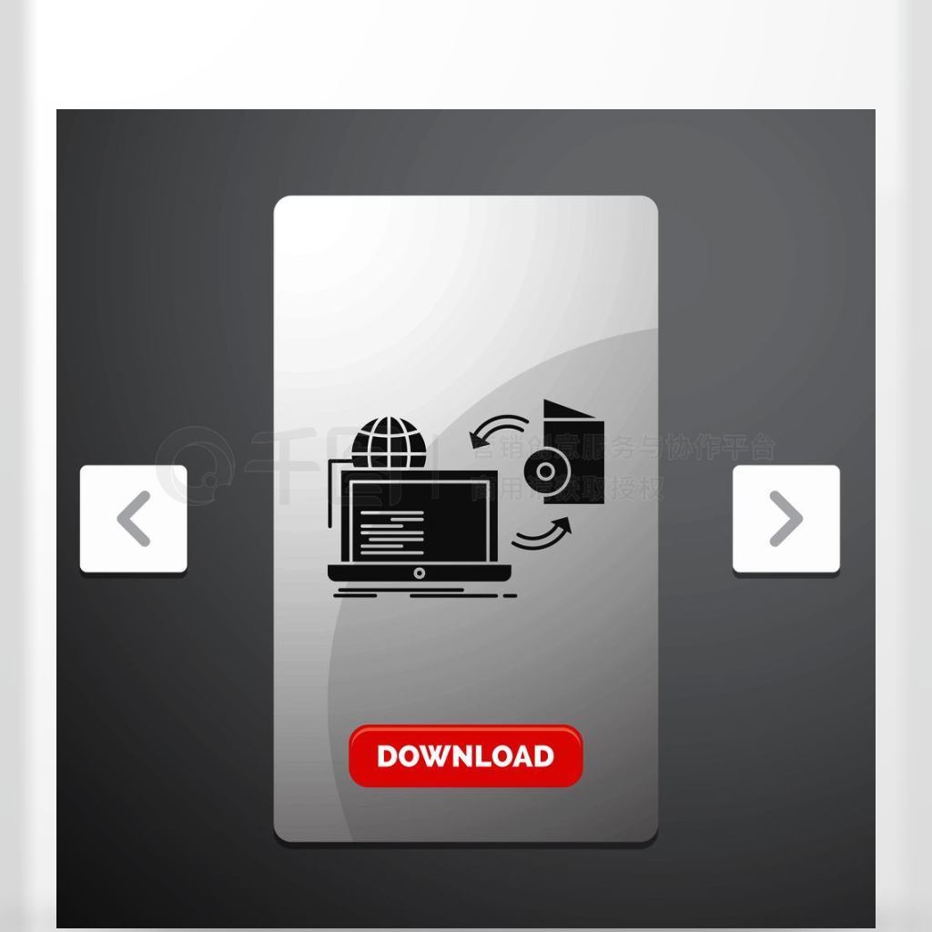 ̣ߣϷCarousal Pagination Slider DesignRed Download ButtonзGlyph IconʸEPS10ģ屳