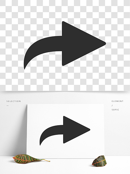 转发图标转发了电子邮件箭头,弯曲的右指针和 i