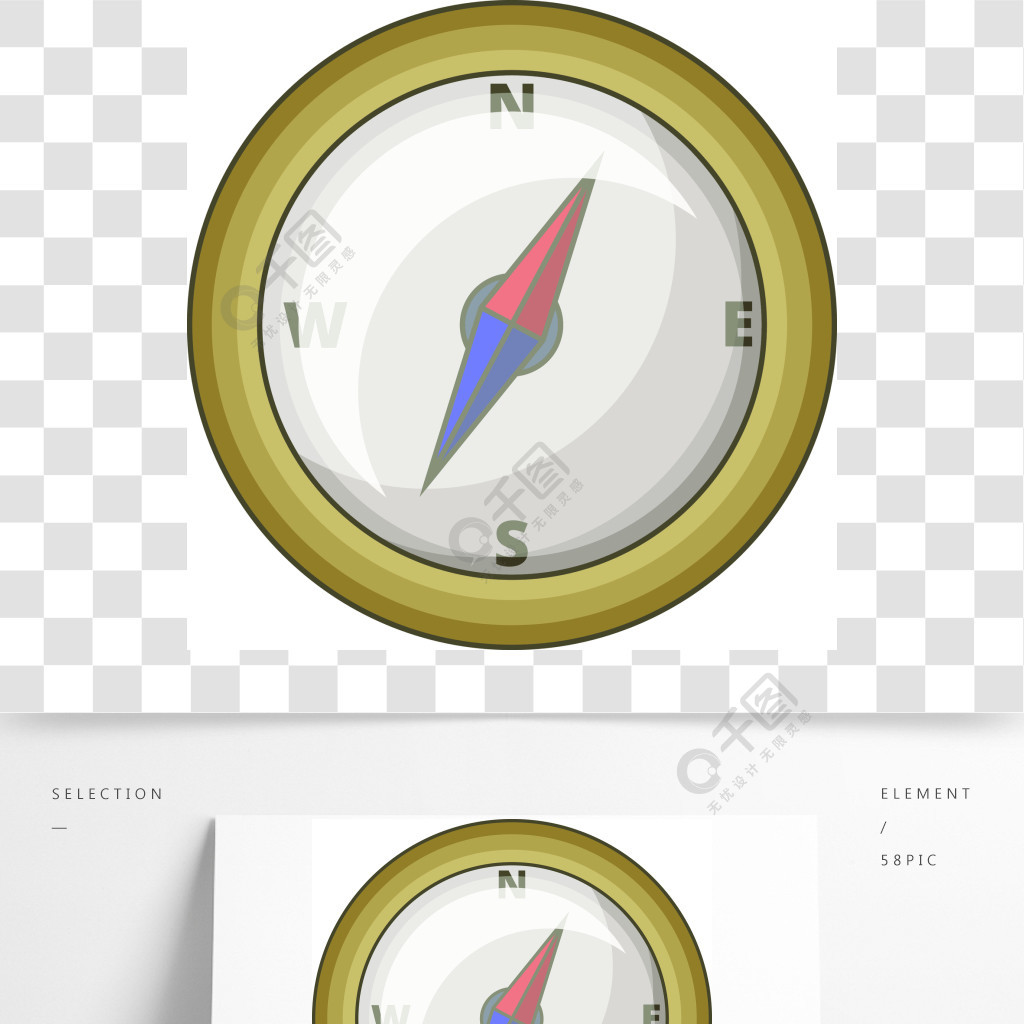 指南針圖標指南針網絡設計的傳染媒介象的動畫片例證指南針圖標,卡通