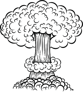 核弹的简笔画爆炸图片