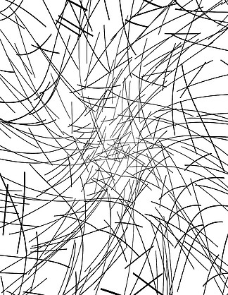 混沌线，随机混沌线，散点线，随机混沌线不对称纹理矢量艺术插图