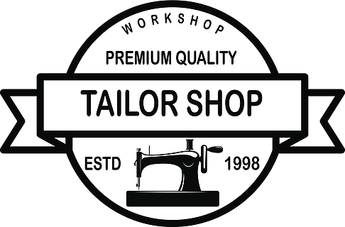 裁缝店徽模板标志,标签,标志,海报的设计元素向量例证