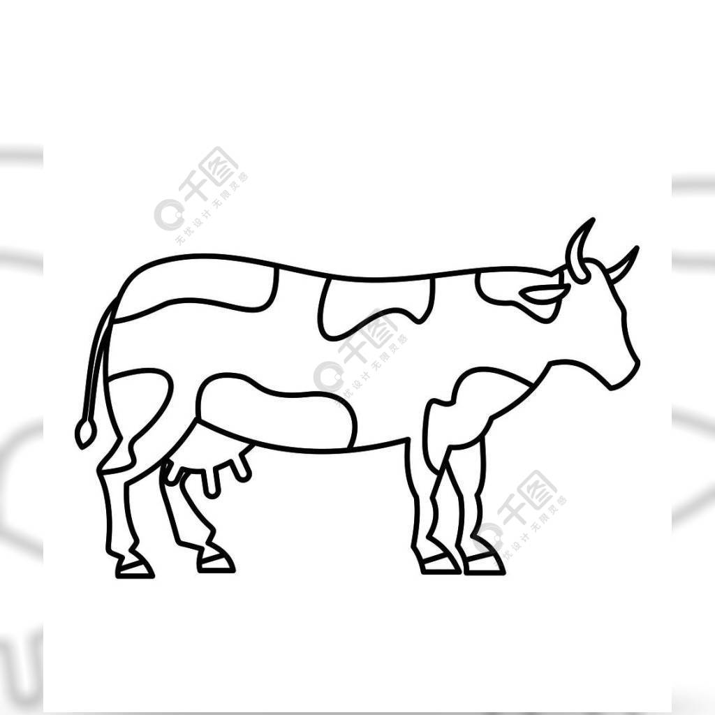 牛形象简图图片