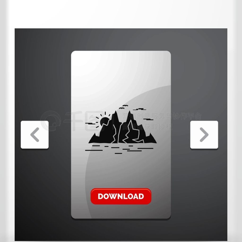 Carousal Pagination Slider DesignRed Download ButtonеȻۣ꣬ɽˮͼʸEPS10ģ屳
