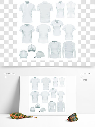 T恤帽样机集<i>Web</i>的10个t恤帽样机的现实例证T恤帽样机套装，逼真的风格
