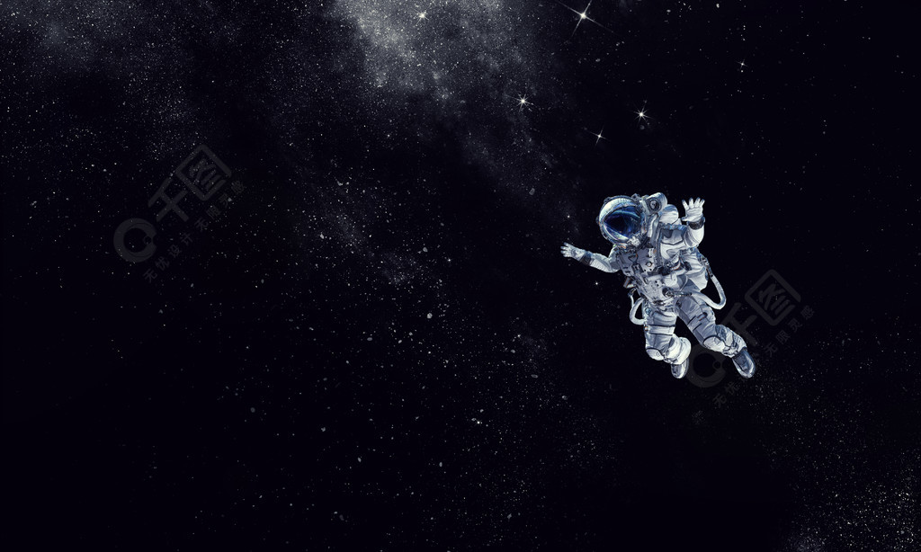 在太空中的宇航员在地球的行星美国宇航局提供的这张图片的元素混合