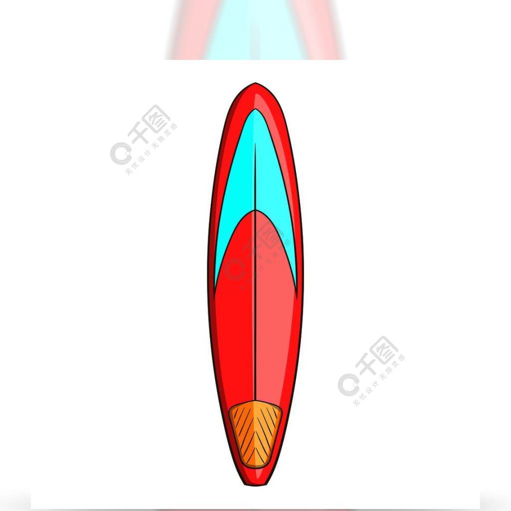 圖標衝浪板網絡設計的傳染媒介象的動畫片例證卡通風格彩色衝浪板圖標