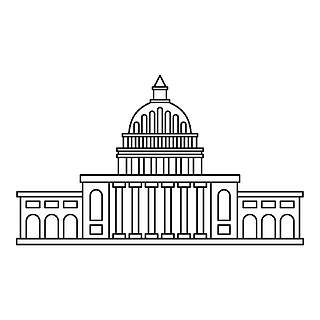 白宫图标概述白宫矢量图标为网站的插图白宫图标,大纲样式