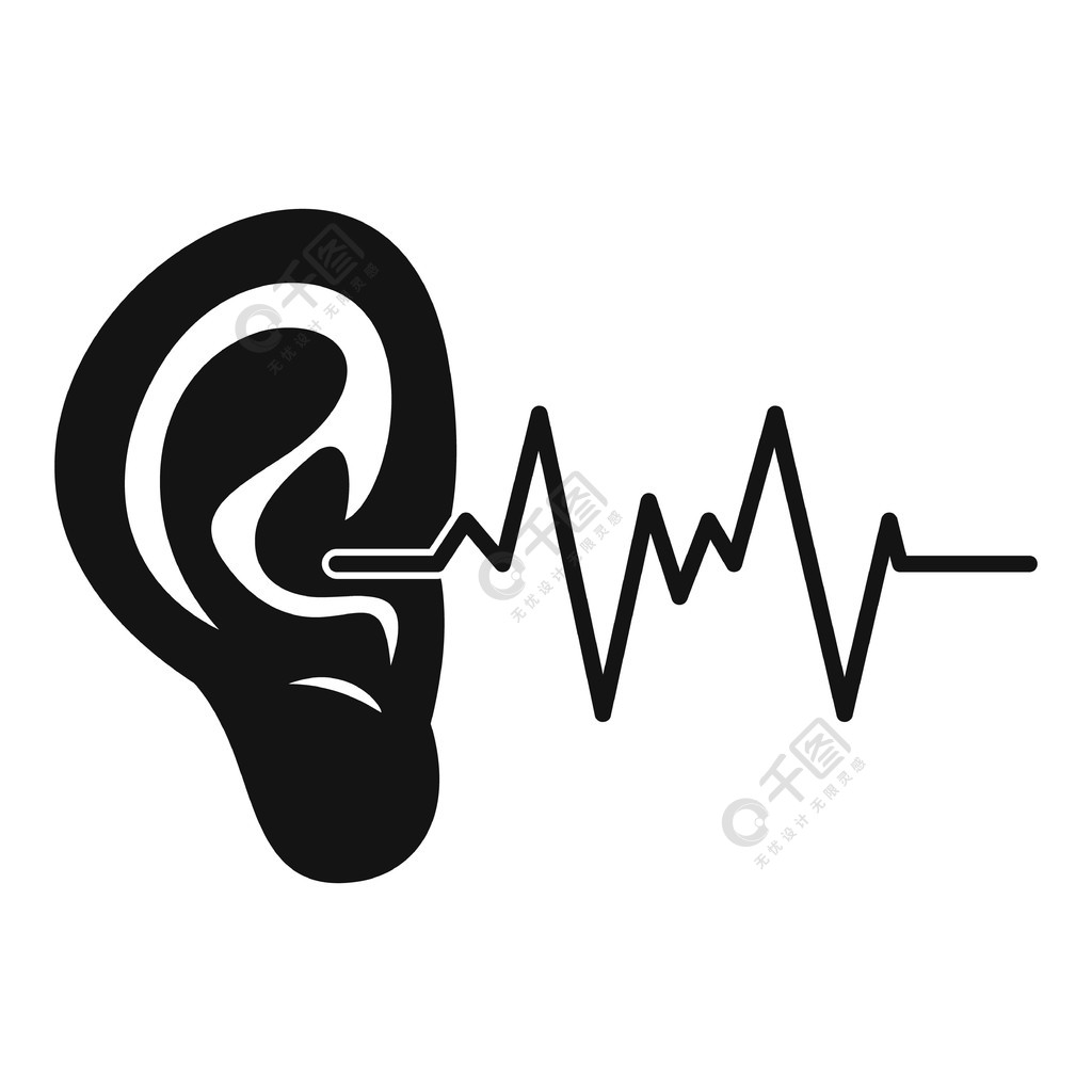 耳朵的图标耳朵网的传染媒介象的简单的例证耳形图标简约风格
