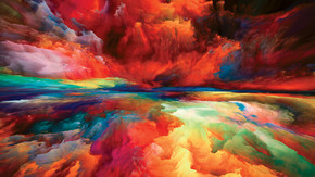 光谱云逃离现实系列适用于与山水画，想象力，创造力和艺术有关的项目的超现实日落日出颜色和纹理的图形组成