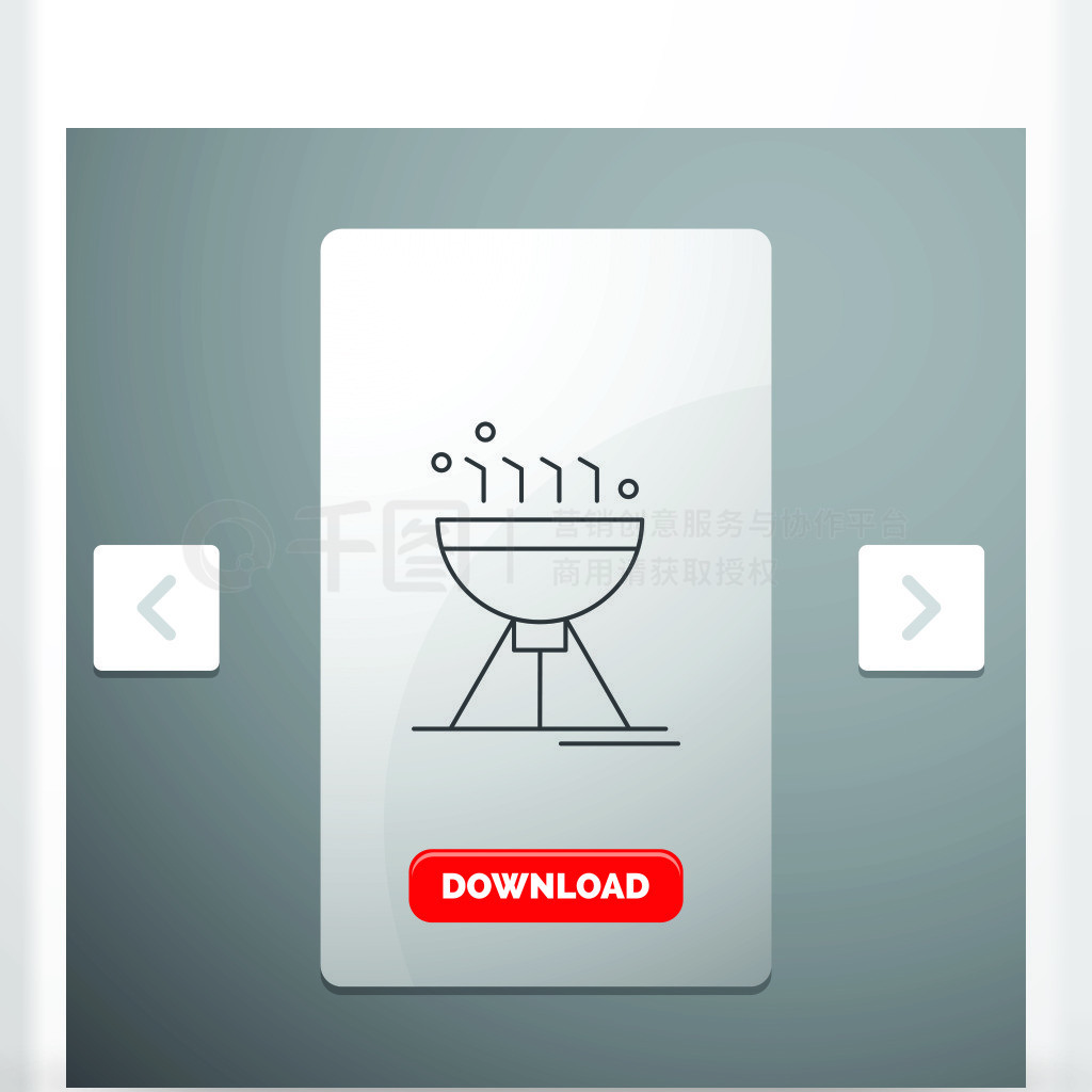 տ¶ӪʳտCarousal Pagination Slider DesignRed Download ButtonеLine IconʸEPS10ģ屳