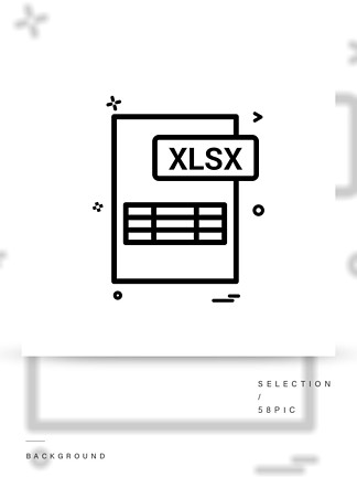 xlsx文件格式图标矢量设计