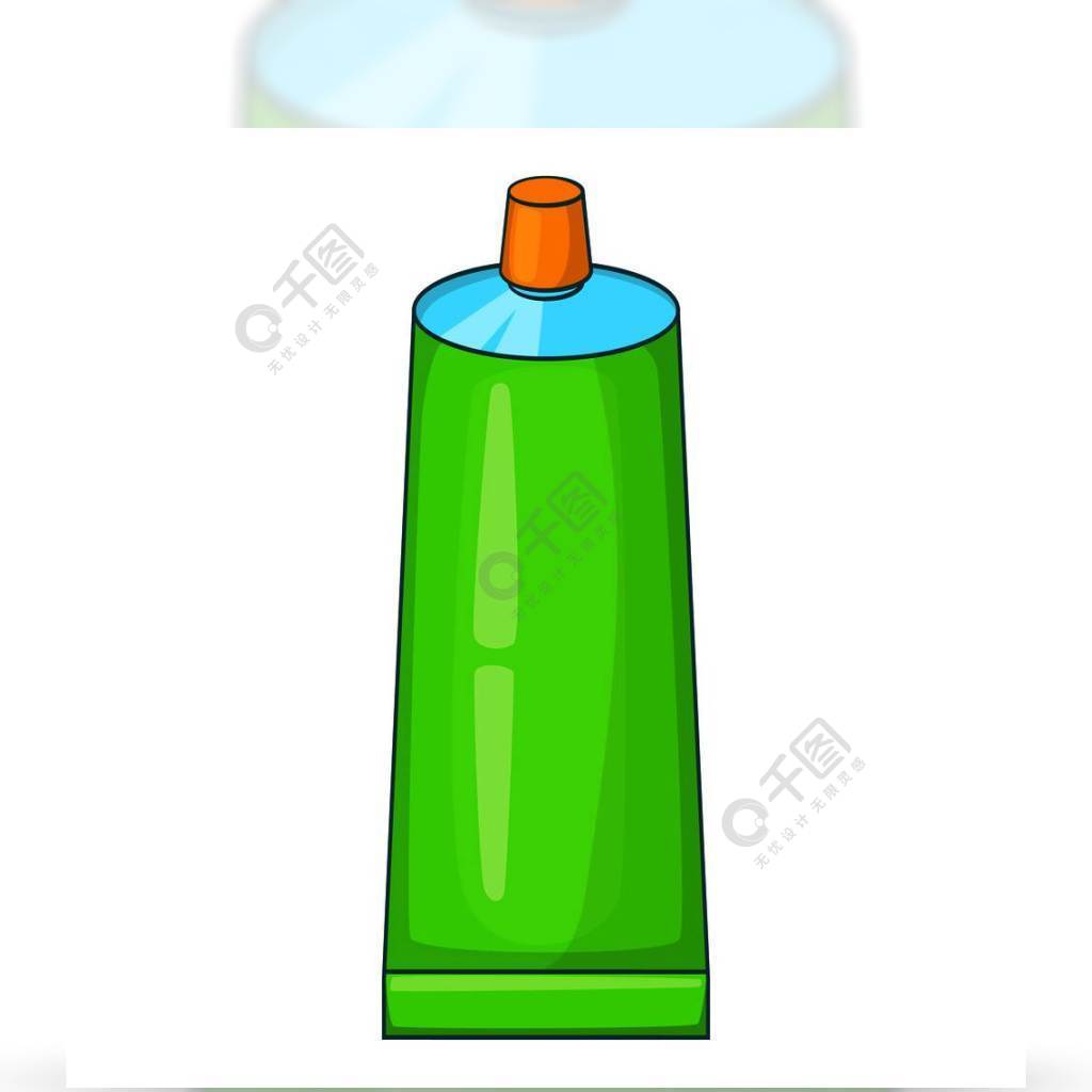 绿色油漆管图标绿色油漆管传染媒介象的动画片例证网络设计的卡通风格
