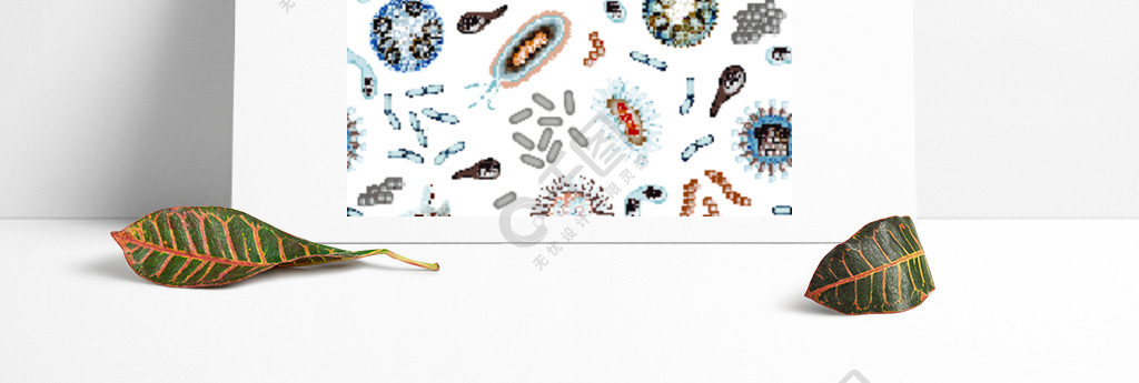 細菌病毒和細菌疾病微生物細胞無縫模式矢量圖