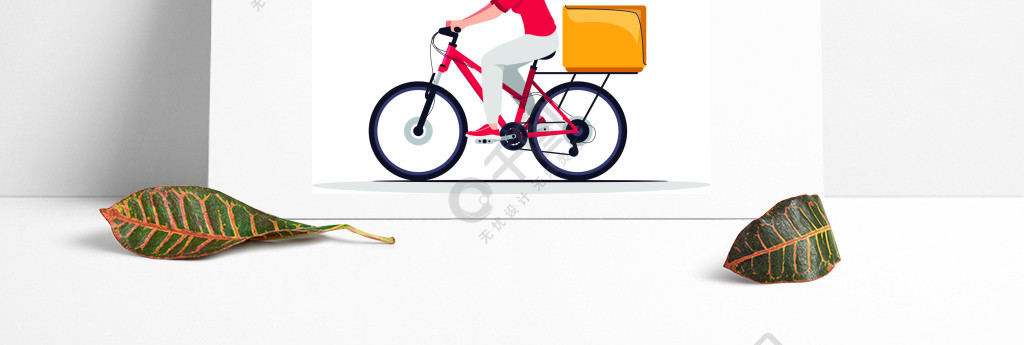 在红色半平的RGB颜色传染媒介例证的女性自行车传讯者有包裹的白种人工作者在自行车快餐上门送货交付妇女隔绝了在白色背景的漫画人物红色半平RGB颜色矢量图中的女性自行车快递