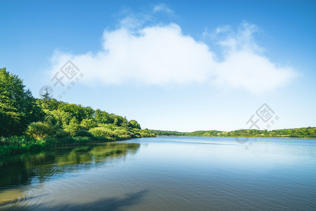 湖風光與綠樹和藍天風景名勝免費下載_jpg格式_4000像素_編號39275110