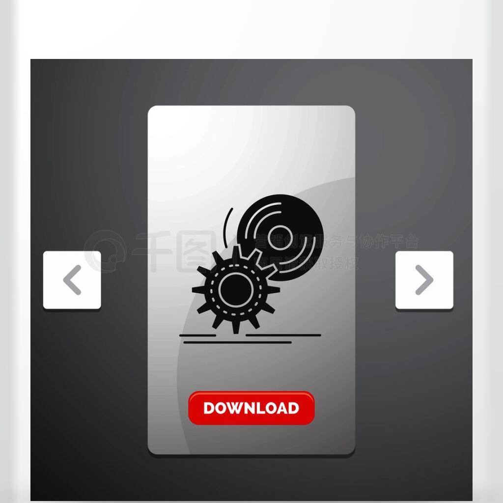 CḌװDVDCarousal Pagination Slider DesignͺɫDownload ButtonеGlyphͼʸEPS10ģ屳