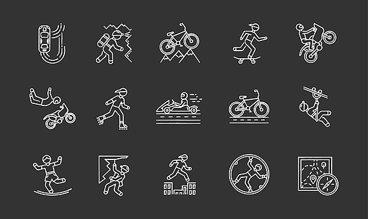 图标设置攀登,登山偷偷摸摸骑自行车,溜冰赛车街头文化定向运动技能