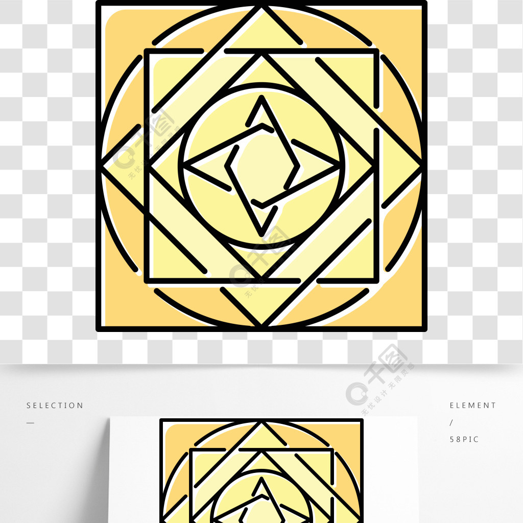 图形圆和正方形的元素动态抽象的立方形状复杂的等距形式简单打印孤立