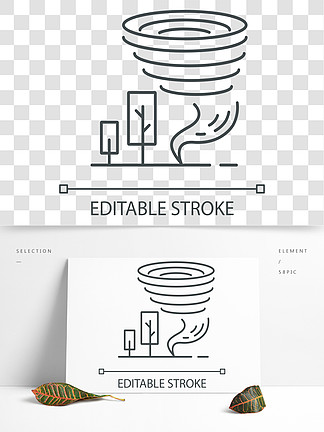 龙卷风线性 i>图/i>标旋风气旋自然灾害破坏性的旋转风风暴螺旋 i>漏