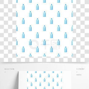 在白色背景传染媒介例证在动画片样式的大瓶水隔绝的大瓶水模式
