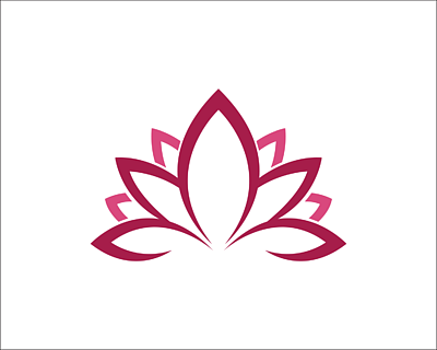 荷花嘉尚辉庭坐女人冥想与7身体脉轮符号海报抽象矢量图莲花设计徽标