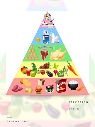 幼儿园中班食物金字塔图片