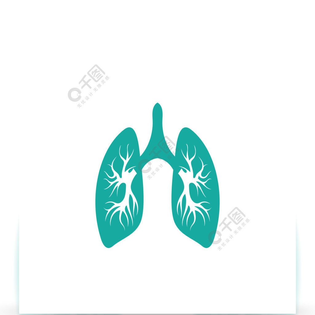 肺部图标矢量插图设计