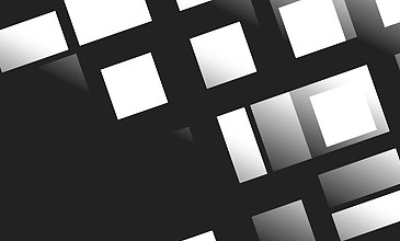 10白色正方形和矩形在黑色背景上缓慢打开它们被白色慢慢填充白色正