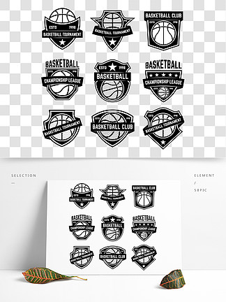篮球logo免费设计黑白图片