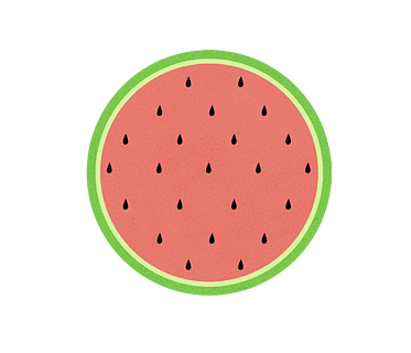 卡通西瓜剖面图素材