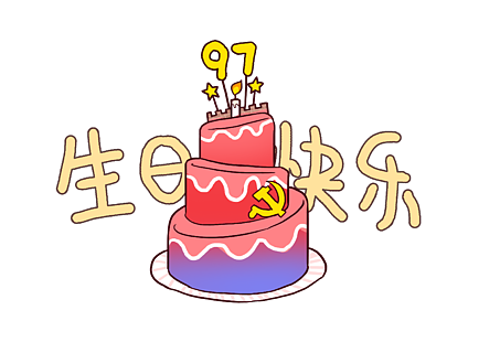 党的生日插画图片