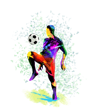 2018世界杯足球运动员彩绘创意设计