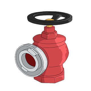 消防安全水带接口插画