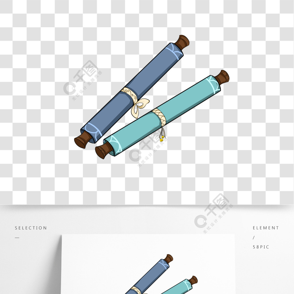 古風捲軸手繪插畫模板免費下載_psd格式_2000像素_編號33307230-千圖