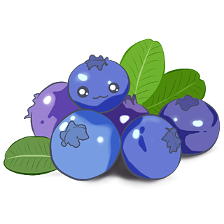 一堆新鲜的蓝莓水果表情