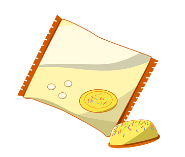一袋面包零食插画