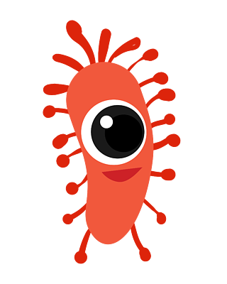 螺旋菌的细菌插画