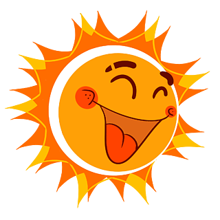 开心的笑脸太阳插画手绘太阳可爱的灿烂的阳光与有趣的笑脸,温暖的