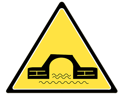 涵洞和驼峰桥的标志图片