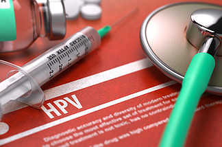 HPV - Printed Diagnosis. <i>Medical</i> Concept.