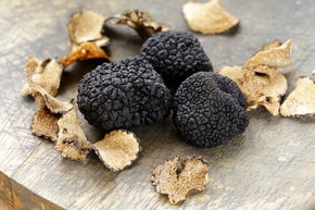 昂贵的稀有黑块菌蘑菇-美食蔬菜