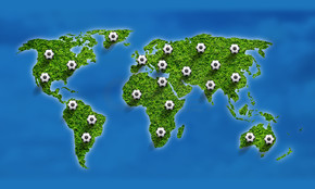 国家抽象足球世界地图
