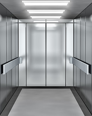 现代电<i>梯</i>与打开的门