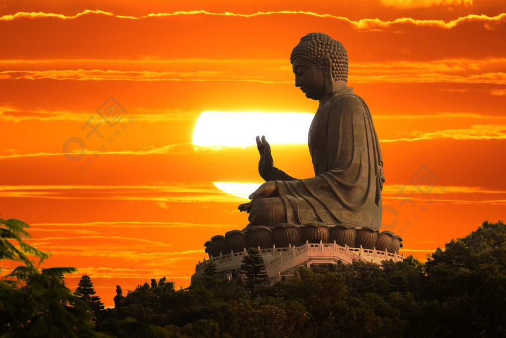 佛陀在日落