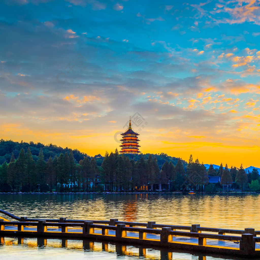 杭州西湖美麗的風景