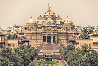 印度新德里斯瓦米纳拉扬 Akshardham <i>复</i><i>杂</i>的印度寺庙