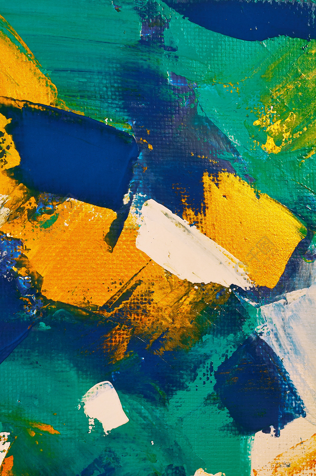 抽象艺术背景画布上的彩色纹理丙烯酸绘画艺术品的碎片现代艺术